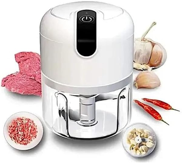 123 Útil Mini Processador de Alimentos 3 Lâminas Elétrico USB Recarregável