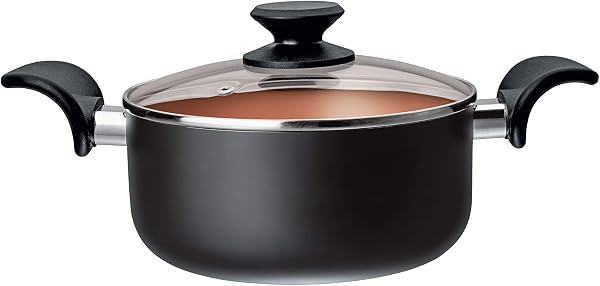 Caçarola Euro Home 20 cm de Alumínio com Antiaderente Cerâmico e Tampa de Vidro