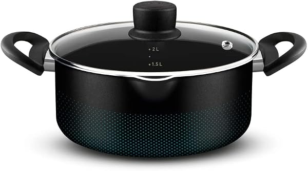Caçarola Rochedo Smart Antiaderente de Alumínio Preta 20 cm