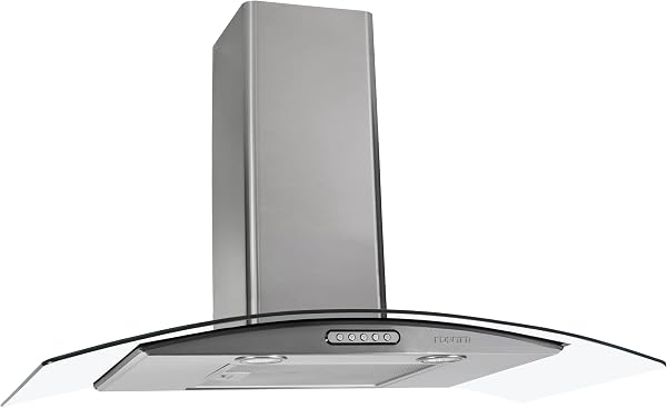 Coifa de Parede Fogatti Vidro Curvo Duto Slim 90cm Inox
