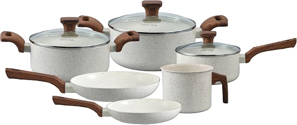 Conjunto de Panelas Mimo Style Pratic Cook Marmol 6 Peças Indução