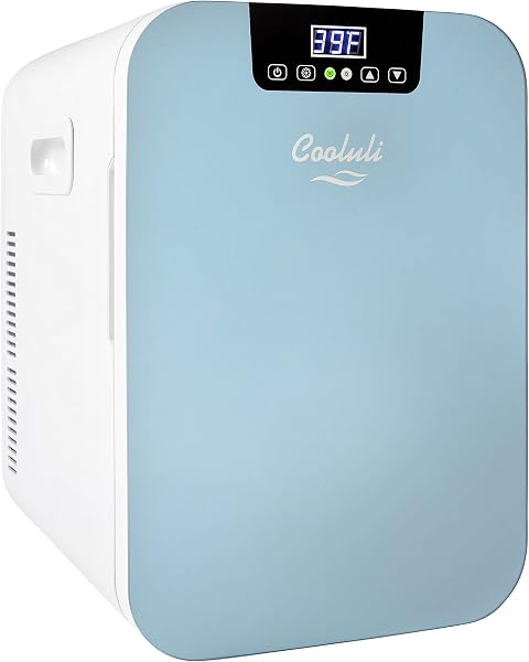 Cooluli Mini Geladeira 20L com Porta de Vidro e Controle Digital