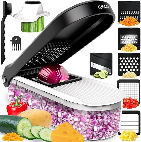 Cortador e Processador de Legumes LUMAI 6 em 1 com Recipiente
