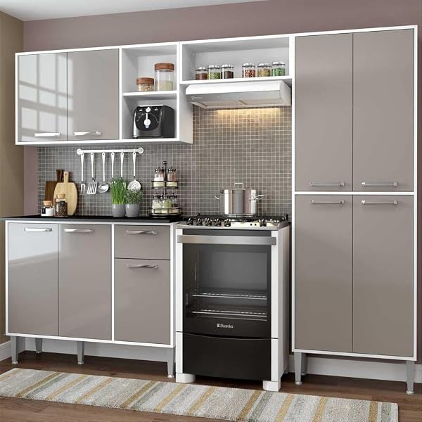 Cozinha Compacta Xangai Multimóveis VM2840 - Armário e Balcão
