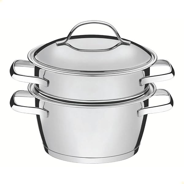Cuscuzeira Tramontina com Fundo Triplo 2 Peças Inox