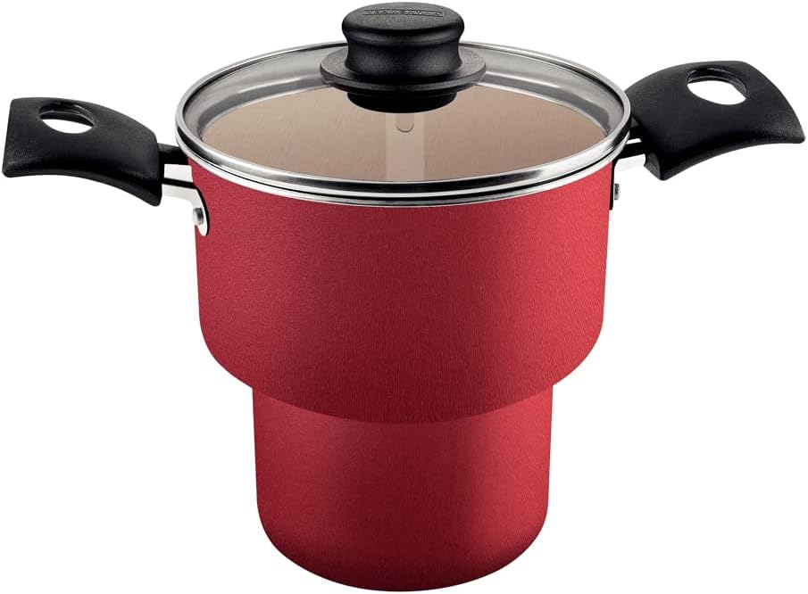 Cuscuzeira Tramontina Turim 14 cm 1,9 L Alumínio Antiaderente Vermelha