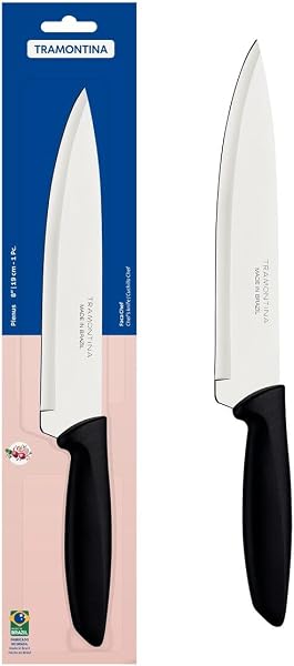 Faca Chef Tramontina Plenus 8" (Aço Inox, Cabo de Polipropileno)