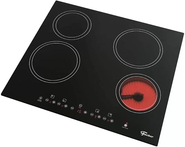 Fischer Cooktop Elétrico 4 Bocas Mesa Vitrocerâmica Preto 220V