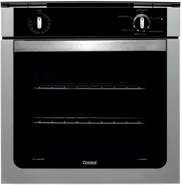 Forno de Embutir a Gás Consul COA84BR 78 Litros Prata