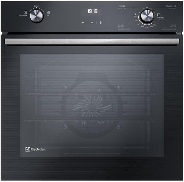 Forno de Embutir a Gás Electrolux Efficient OE8GH 80 Litros Preto