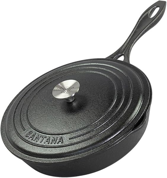Frigideira Líder Santana com Tampa de Ferro Fundido 24 cm