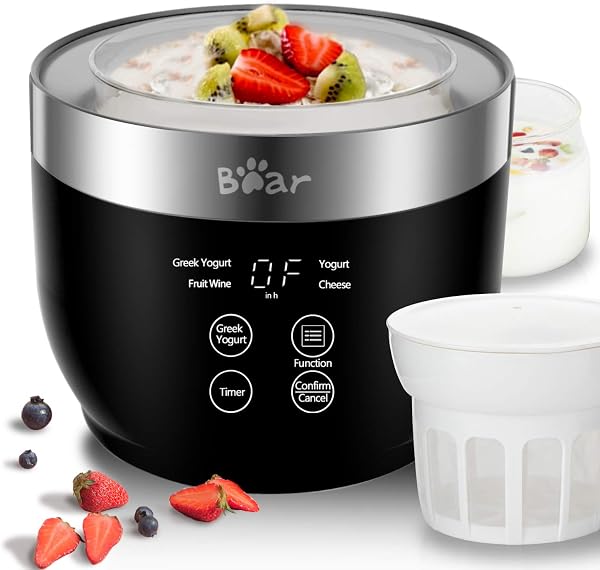 Iogurteira Digital Automática com Pote Interno de Inox e Filtro para Grego