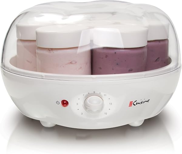 Iogurteira Euro Cuisine YM100 com 7 Potes de Vidro e Timer 15h