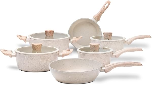 Jogo de Panelas Brinox Ceramic Life Sirius 6 Peças Vanilla