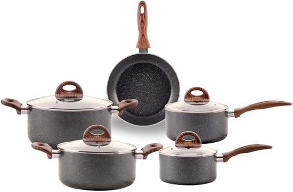 Jogo de Panelas Brinox Ceramic Life Smart Plus 5 Peças Granito (Indução)