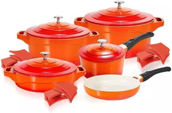 Jogo de Panelas Le Cook Revestimento Cerâmico 5 Peças