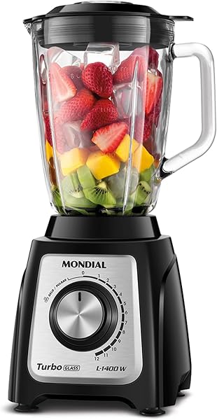 Liquidificador Mondial Turbo Glass L-1400 GI (Jarra de Vidro)