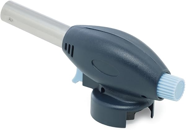 Maçarico Culinário Portátil de Aço Inox Azul LYOR 17 cm