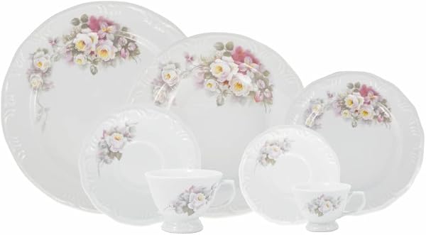 Serviço de Jantar, Chá e Café 42 Peças Porcelana Schmidt Pomerode Eterna