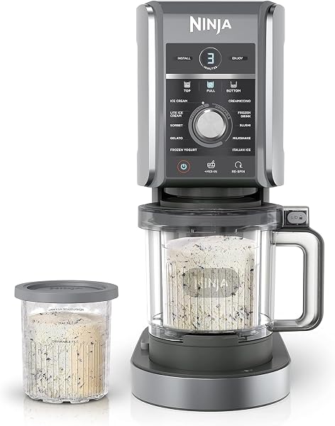 Sorveteira Ninja CREAMi Deluxe NC501 11-em-1 com 2 Potes XL de 710 ml