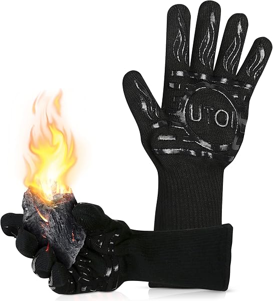 UTOI Luvas Resistentes ao Calor até 800°C com Certificação EN407 (33 cm)