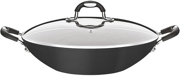 Wok Tramontina Mônaco Induction Alumínio com Tampa de Vidro 32 cm 4,5 L